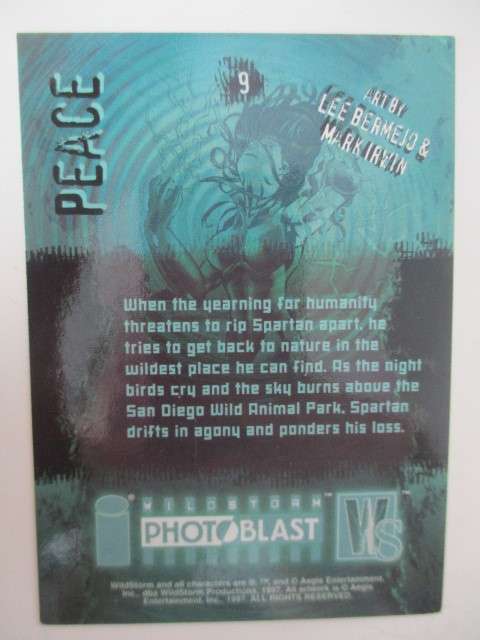 PHOTO BLAST WILD STORM   TRADING CARDS - PEACE NO. 9