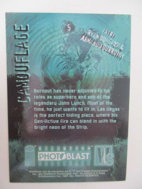 PHOTO BLAST WILD STORM TRADING CARDS -  CAMOUFLAGE  NO. 5