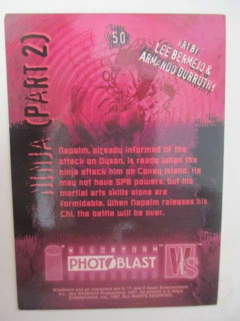 PHOTO BLAST WILD STORM - TRADING CARDS NINJA PART 2 NO. 50