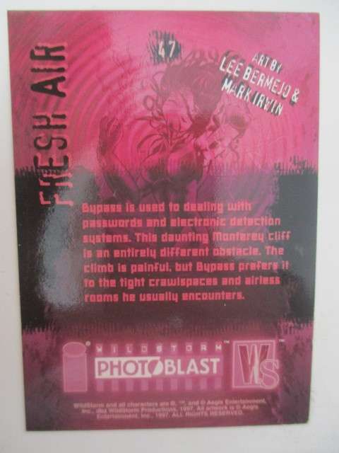 PHOTO BLAST   WILD STORM  TRADING CARDS  - FRESH AIR  NO. 47