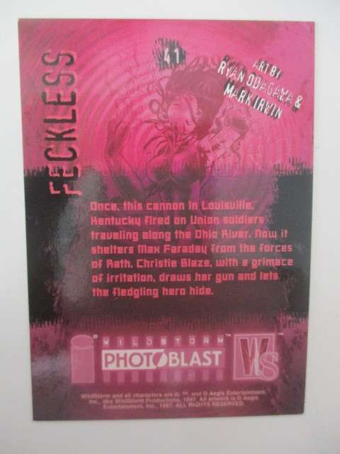 PHOTO BLAST WILD STORM - TRADING CARDS -  FECKLESS NO. 41