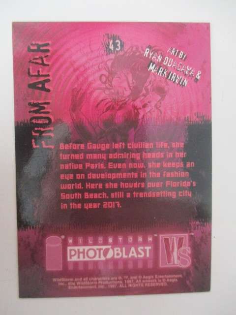 PHOTO BLAST WILD STORM - TRADING CARDS - FROM AFAR NO. 43