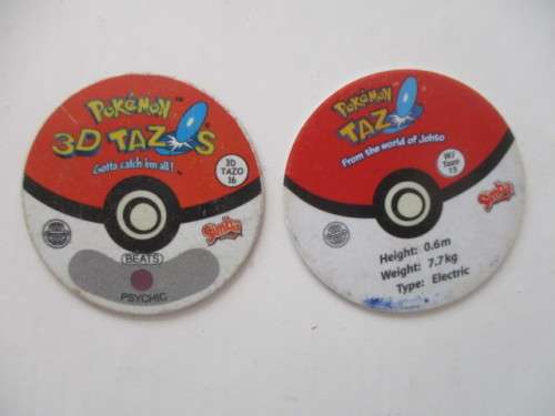 POKEMON 6 TAZOS AND 1 3D TAZO - 7 PIECES