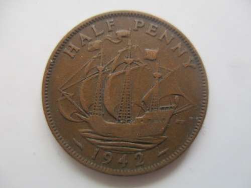 GREAT BRITAIN HALF PENNY  1942