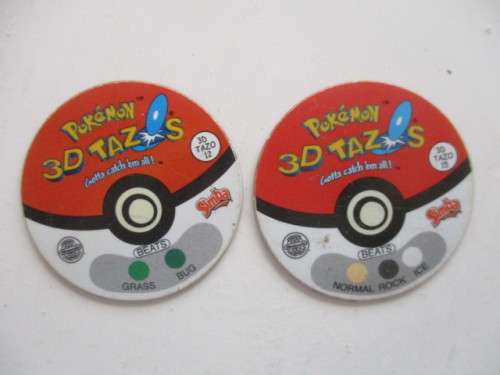 POKEMON 12  3D  TAZOS