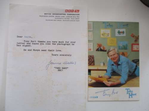 AUTOGRAPHED/ SIGNED - TONY HART FROM TAKE HART REMEMBER MORPH