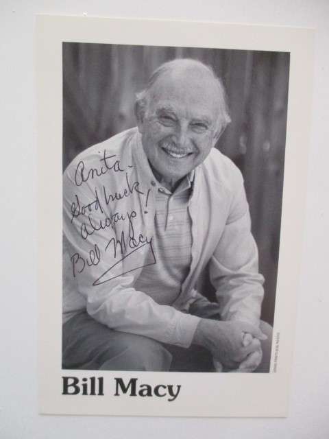 AUTOGRAPHED / SIGNED - BILL MACY THE GOLDEN GIRLS  AND LETTER