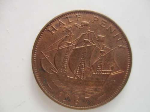 SOUTH AFRICA - 1967  1/2 PENNY   ALMOST UNCIRCULATED CONDITION