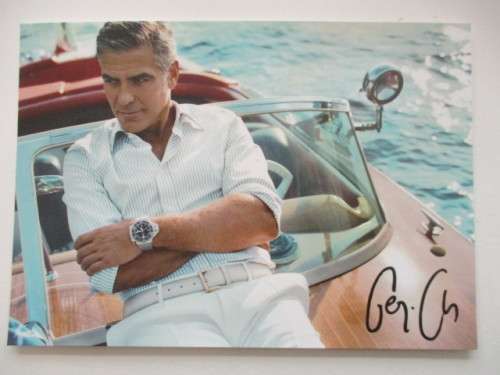 PRINTED AUTOGRAPH - GEORGE  CLOONEY  HALF OF  A4