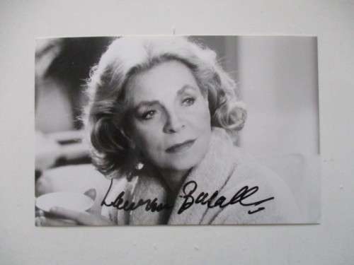 AUTOGRAPHED / SIGNED - LAUREN BACALL - POSTCARD SIZE