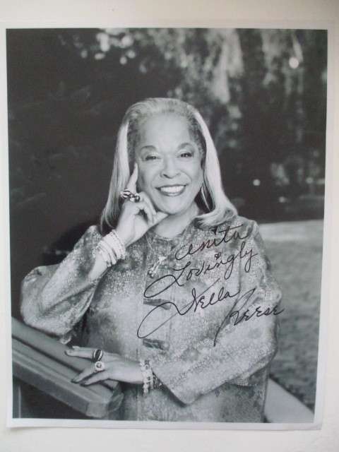 AUTOGRAPHED / SIGNED - DELLA REESE -  TOUCHED BY AN ANGEL A4 SIZE