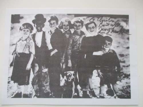 AUTOGRAPHED / SIGNED - JERRY TUCKER - OUR GANG  / LITTLE RASCALS 1933 -  18 cm x  13 cm