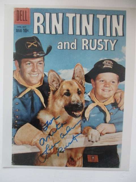 AUTOGRAPHED / SIGNED - LEE AAKER - RIN TIN TIN AND RUSTY  A4  SIZE