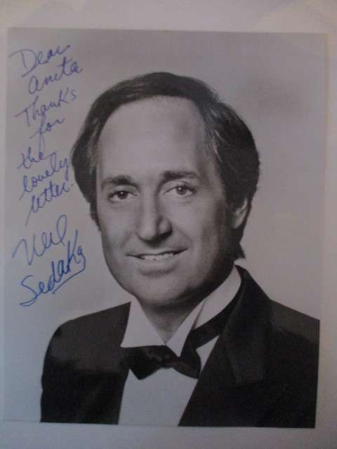 AUTOGRAPHED / SIGNED - NEIL SEDAKA -  FAMOUS SINGER  -  A4 SIZE