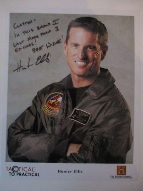 AUTOGRAPHED / SIGNED  -  HUNTER ELLIS  - A4 SIZE MILITARY VETERAN