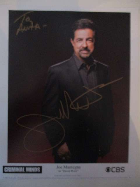 AUTOGRAPHED / SIGNED - JOE MANTEGNA - CRIMINAL MINDS  A4 SIZE
