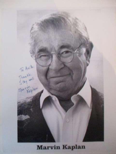 AUTOGRAPHED / SIGNED - MARVIN KAPLAN - ACTOR A4 SIZE
