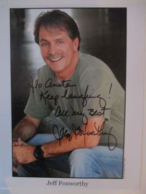 AUTOGRAPHED / SIGNED - JEFF FOXWORTHY - ACTOR AND LETTER A4 SIZE