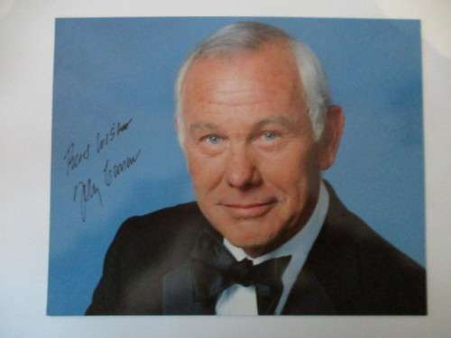 PRINTED AUTOGRAPH  - JOHNNY CARSON  - A4 SIZE