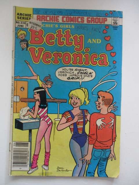 ARCHIE SERIES - BETTY AND VERONICA -   NO. 336 NO. 1985