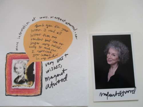 AUTOGRAPHED / SIGNED - MARGARET ATWOOD AUTHOR AND NOTE