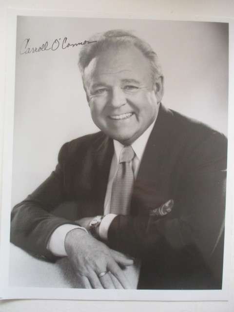 AUTOGRAPHED / SIGNED - CAROLL O CONNER  A4 SIZE