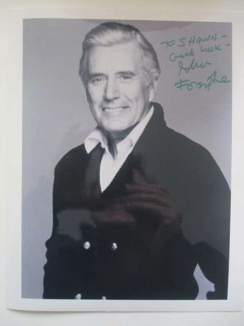 AUTOGRAPHED / SIGNED - JOHN FORSYTHE - DYNASTY  A4 SIZE