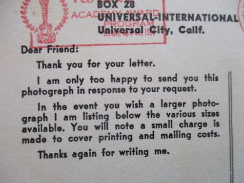 SIGNED AUTOGRAPHED ROCK HUDSON POST CARD - NOTE BOTH CARDS SIGNED DIFFERENTLY