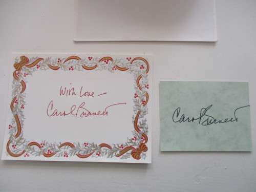 AUTOGRAPHED / SIGNED - CAROL  BURNET LOT