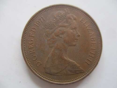 GREAT BRITAIN - 2 NEW PENCE  1971   (F)