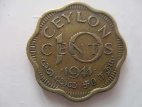 CEYLON  - 10c COIN 1944