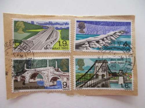 GREAT BRITAIN - BRITISH BRIDGES  -  1968 ON PAPER