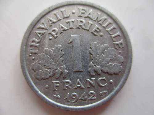 FRANCE   1  FRANC   1942  COIN