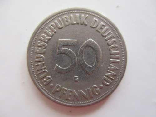 GERMANY - BUNDERSREPUBLIK DEUTSCHLAND  50 PFENNIG    1950