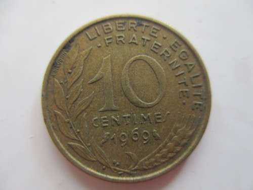 FRANCE   10 CENTIMES  -  1969