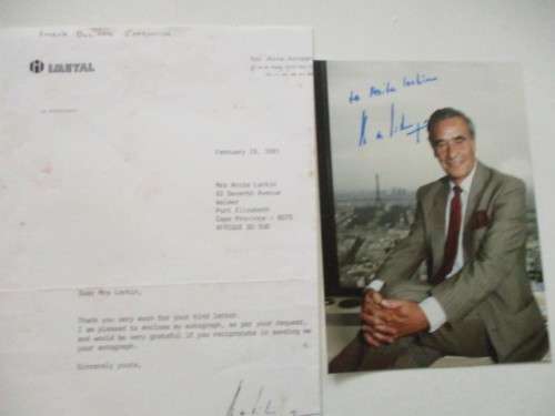 AUTOGRAPHED / SIGNED - B. DE VILLEMEJANE PRESIDENT OF IMETAL