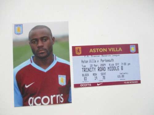 ASTON VILLA -  FABIAN DELPH  SOCCER PLAYER - PHOTO AND COMPLIMENTARY TICKET