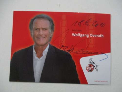 AUTOGRAPHED / SIGNED - WOLFGANG OVERATH  - SOCCER