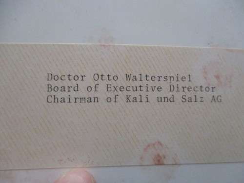 PHOTOGRAPH - DR OTTO WALTERSPIEL  SHOOK HANDS WITH HITLER!!!