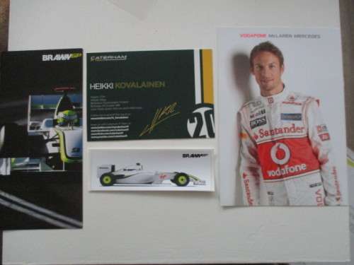 LOT OF FORMULA ONE ITEMS - PICTURE OF JENSON BUTTON