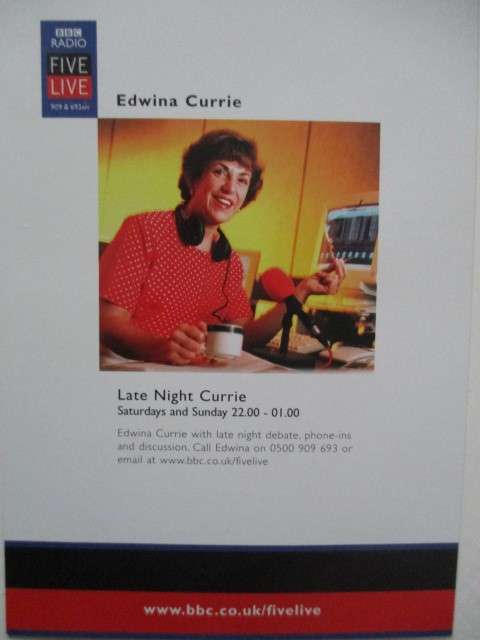 AUTOGRAPHED / SIGNED EDWINA CURRIE - BRITISH POLITICIAN