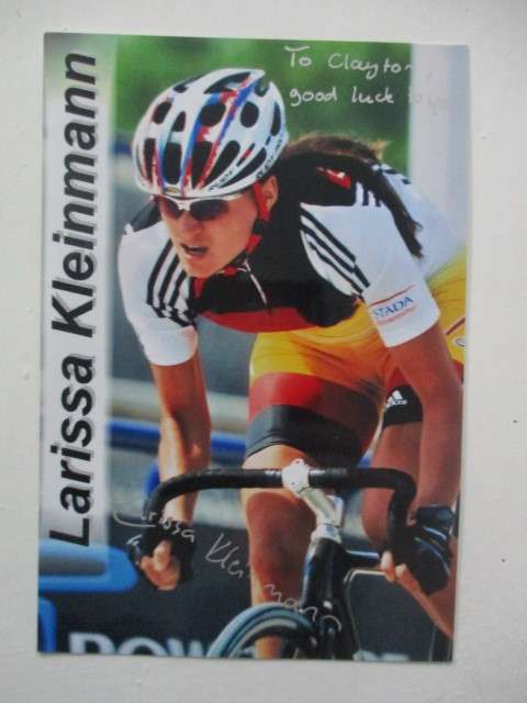 AUTOGRAPHED / SIGNED - LARISSA KLEINMANN  CYCLIST