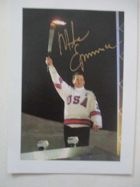 AUTOGRAPHED - MIKE ERUZIONE  - OLYMPIC HOCKEY CHAMPION