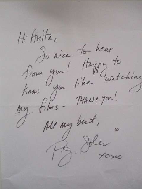 AUTOGRAPHED / SIGNED - P.J. SOLES - HALLOWEEN ACTOR AND LETTER A4 SIZE