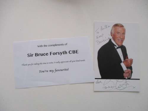 AUTOGRAPHED / SIGNED - SIR BRUCE FORSYTH - STRICTLY COME DANCING