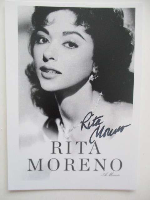 AUTOGRAPHED SIGNED - RITA MORENO - WEST SIDE STORY X2