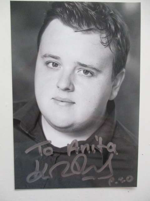 AUTOGRAPHED / SIGNED - JOHN BRADLEY - GAME OF THRONES  LARGER THAN POST CARD