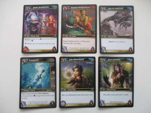 WORLD OF WARCRAFT -- 6 CARDS