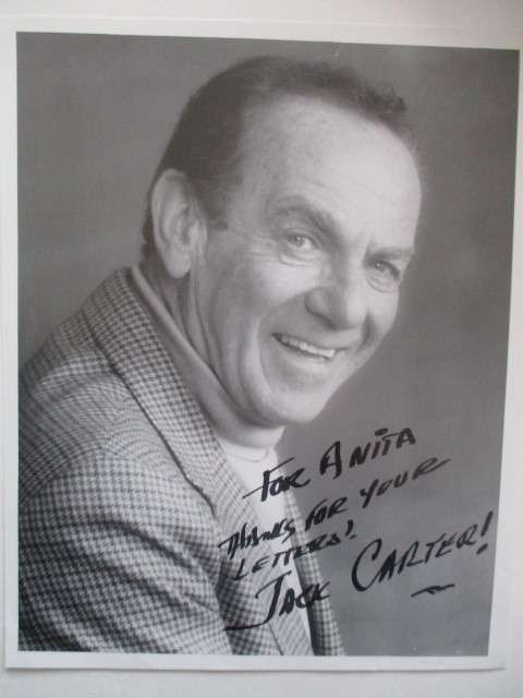 AUTOGRAPHED / SIGNED - JACK CARTER - BAT MAN AND MANY OTHERS A4 SIZE