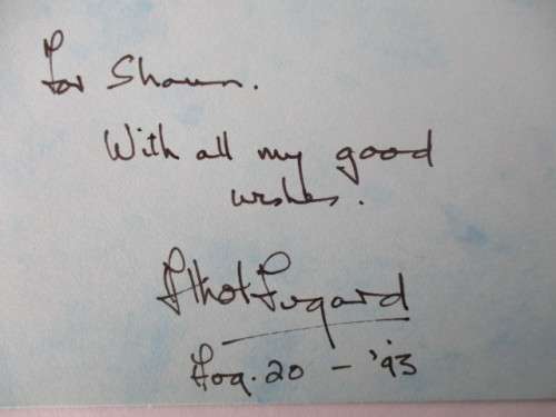 AUTOGRAPHED / SIGNED CARD - ATHOL FUGARD - PLAY WRITE , ACTIVIST AND ACTOR!!!